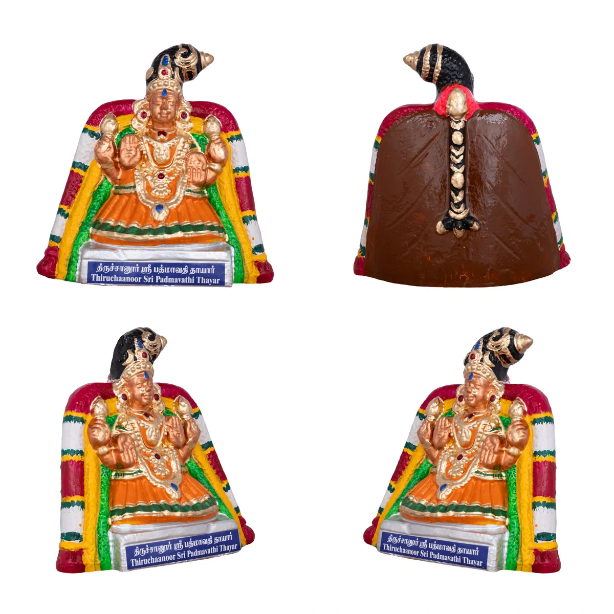 Nava Sri Thayar Clay Golu Bommai Set - 9 X 8 Inches | Navaratri Golu Gombe/ Giri Golu Doll/ Navratri Decor - Image 3