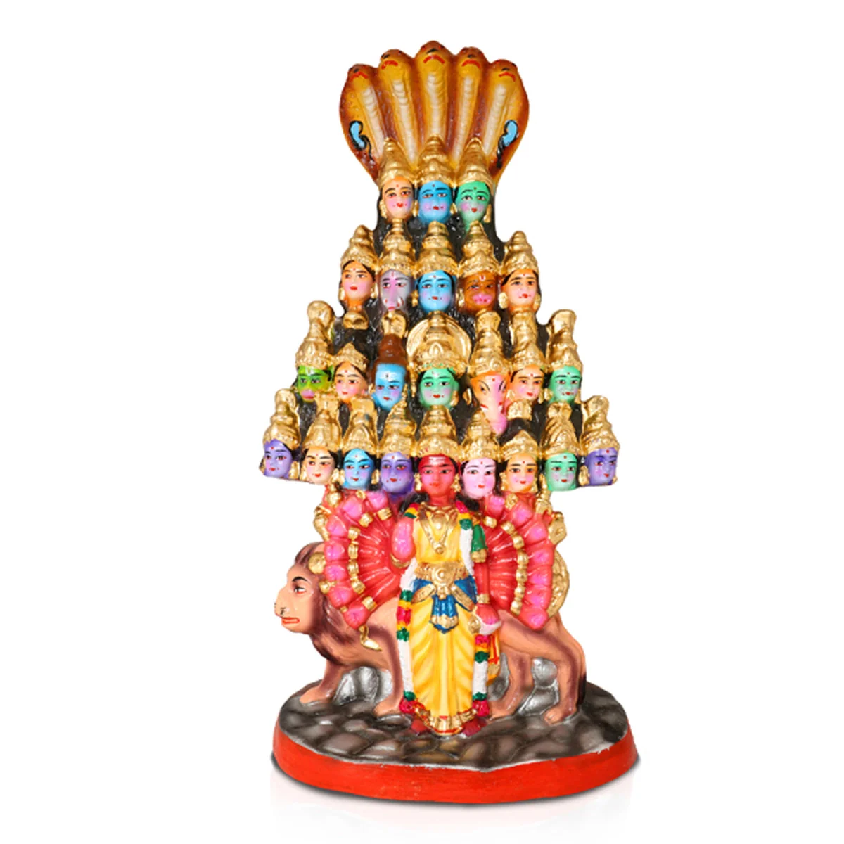 Nava Vishwaroopam Clay Golu Bommai - 18 Inches | Giri Golu Doll/ Navaratri Golu Bomma/Gombe/Bommai - Image 2