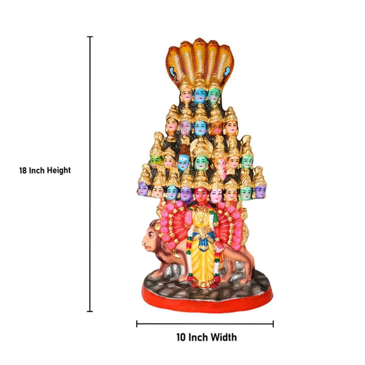 Nava Vishwaroopam Clay Golu Bommai - 18 Inches | Giri Golu Doll/ Navaratri Golu Bomma/Gombe/Bommai - Image 6