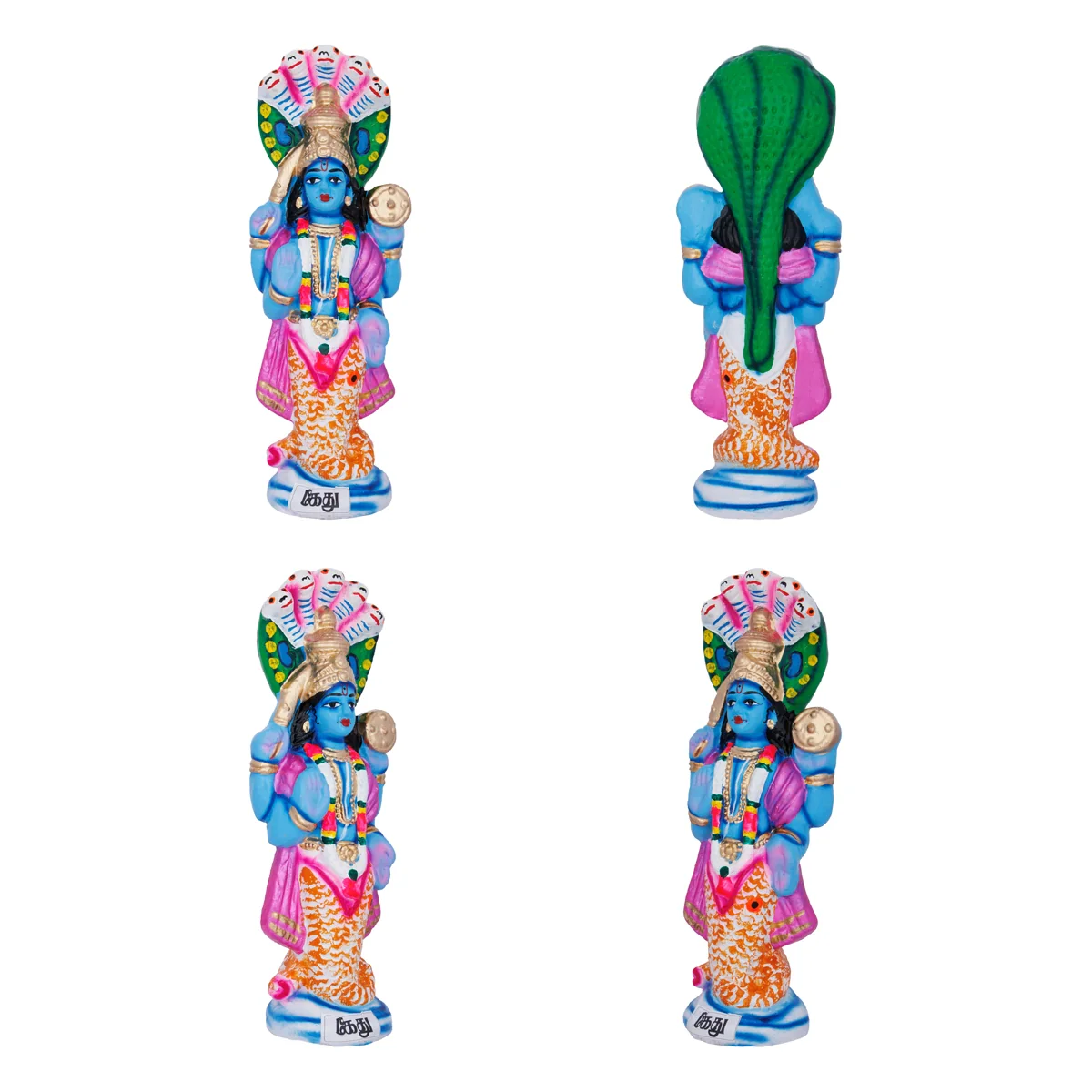 Navagraha Idol Clay Golu Bommai Set- 10 X 3.5 Inches | Navaratri Golu Gombe/Giri Golu Doll/ Navratri Decoration - Image 2