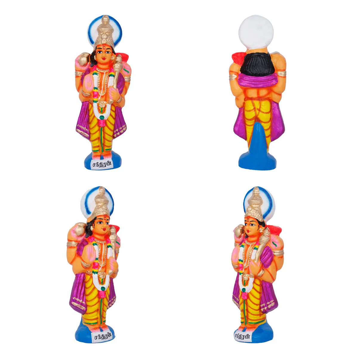 Navagraha Idol Clay Golu Bommai Set- 10 X 3.5 Inches | Navaratri Golu Gombe/Giri Golu Doll/ Navratri Decoration - Image 6
