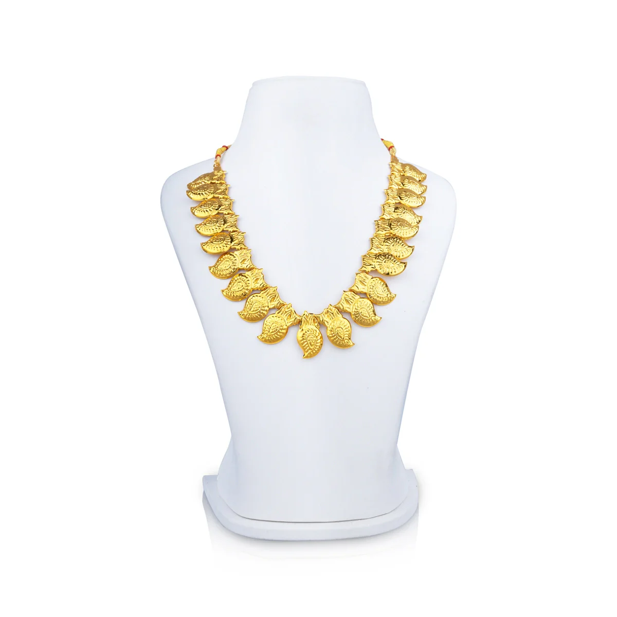 Necklace - 6 x 6 Inches | Artificial Haram/ Gold Polish Jewellery/ Mango Design Artificial Jewelry for Women - Image 3