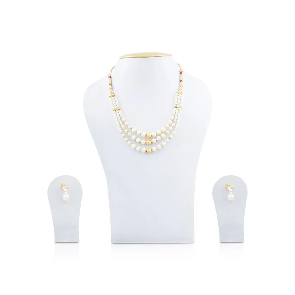Necklace with Earring Set - 4 Inches | Beads Design Jewellery for Women - Image 2