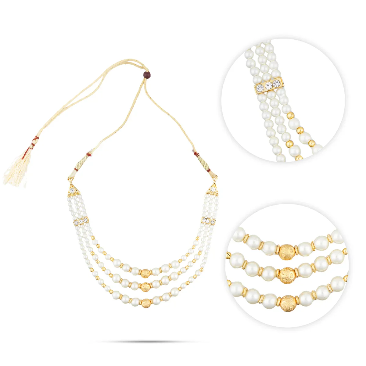 Necklace with Earring Set - 4 Inches | Beads Design Jewellery for Women - Image 4