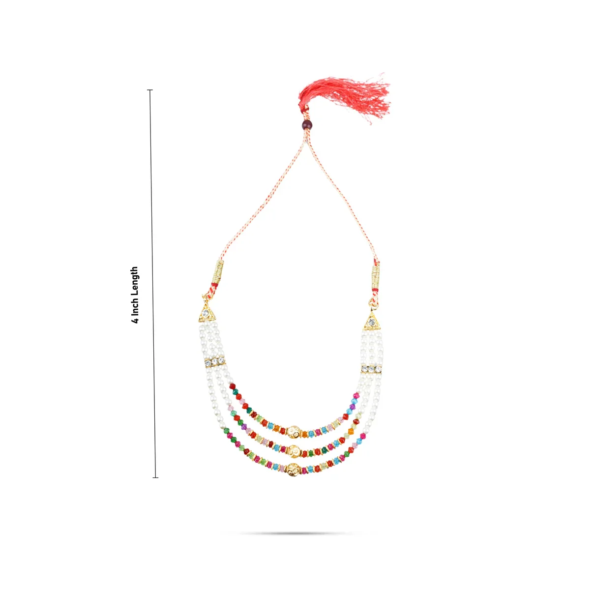Necklace with Earring Set - 4 Inches | Beads Design Jewellery for Women - Image 6