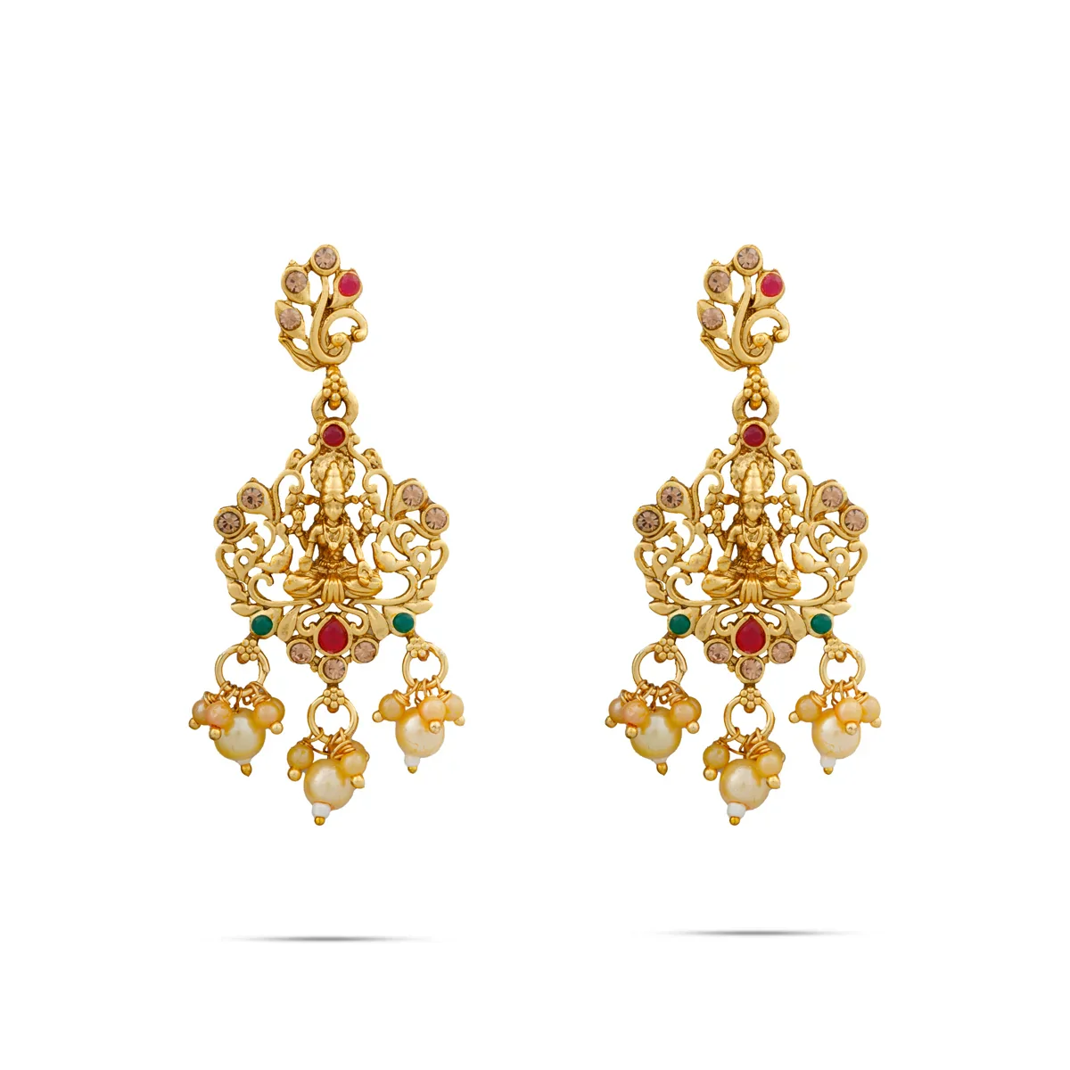 Necklace with Earring Set - 9.5 Inches | Multicolour Stone Jewellery for Women - Image 3