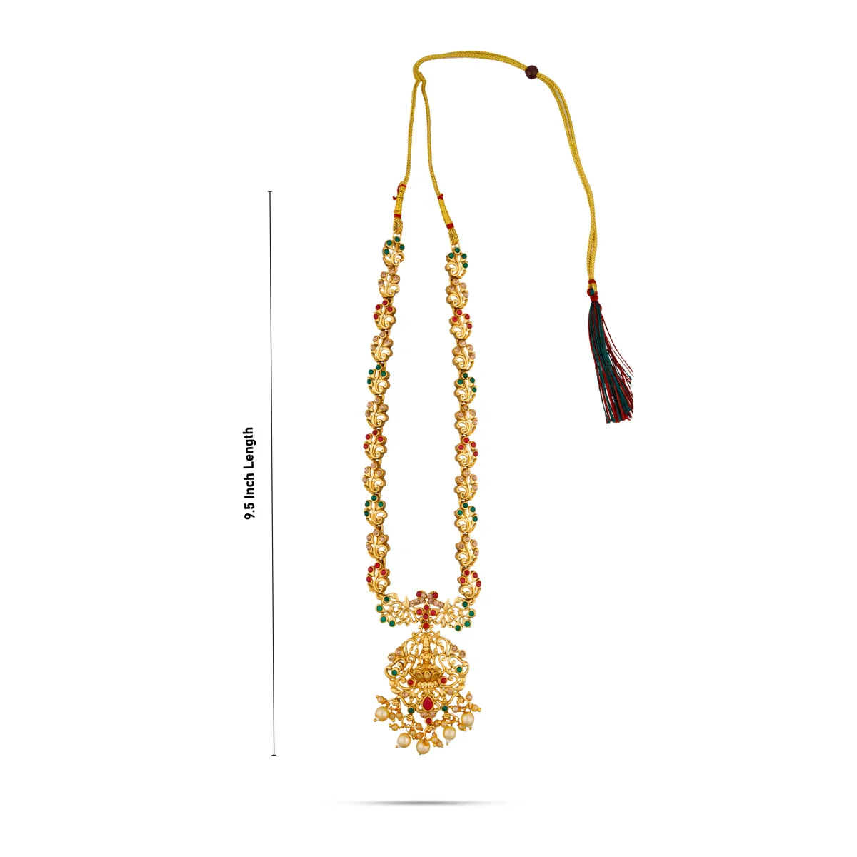 Necklace with Earring Set - 9.5 Inches | Multicolour Stone Jewellery for Women - Image 4