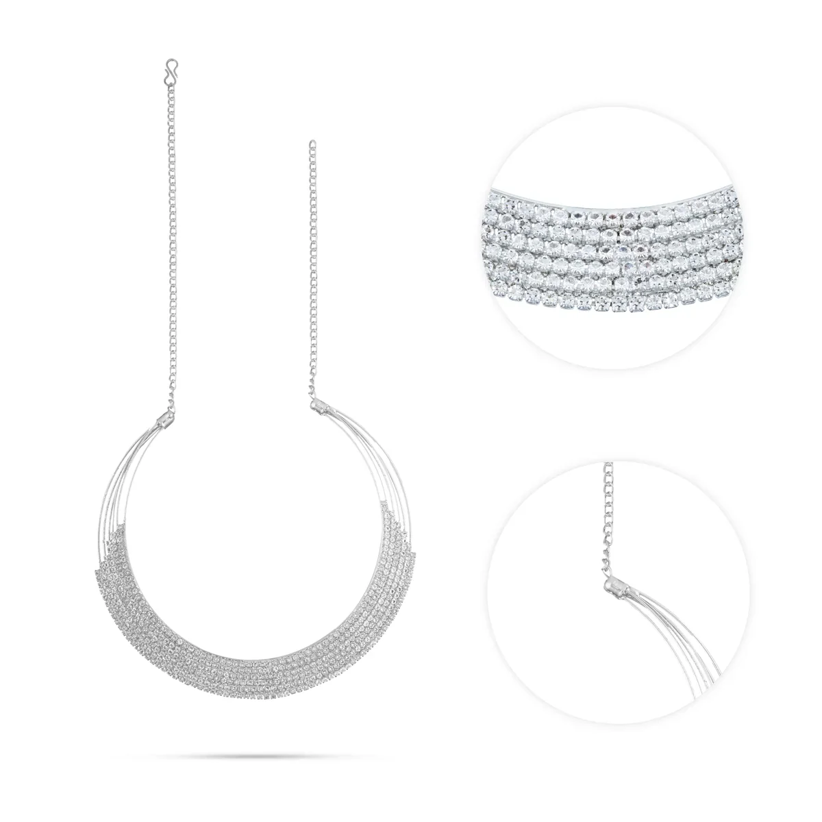 Necklace with Earring Set | Haram with Stud Set/ Jewellery for Women - Image 3