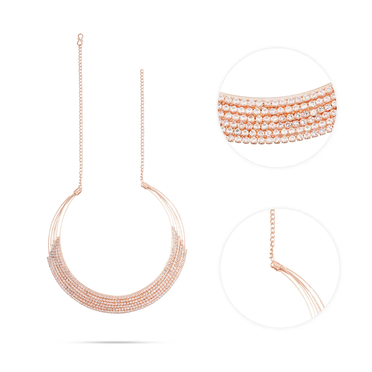 Necklace with Earring Set | Haram with Stud Set/ Jewellery for Women - Image 4