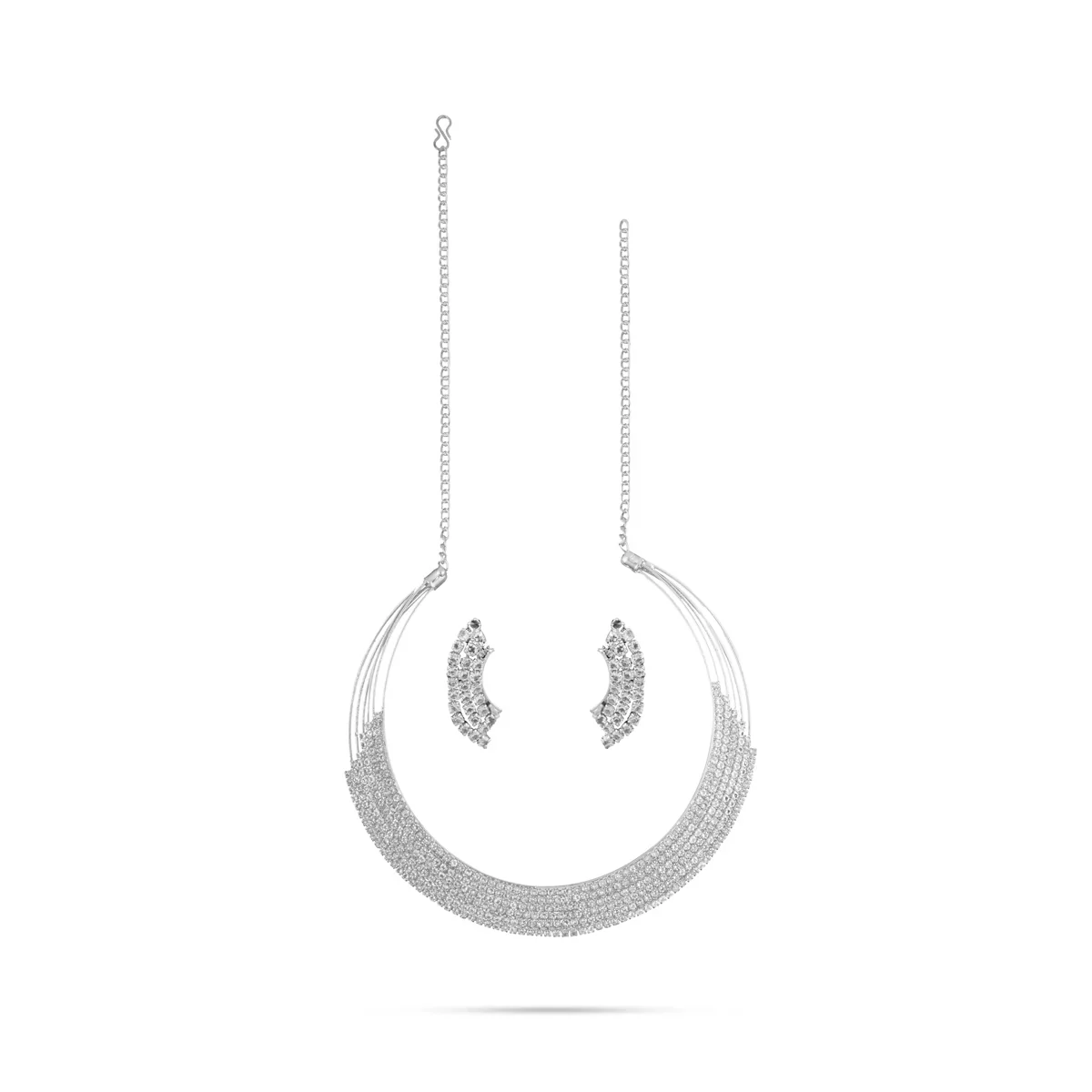 Necklace with Earring Set | Haram with Stud Set/ Jewellery for Women - Image 6