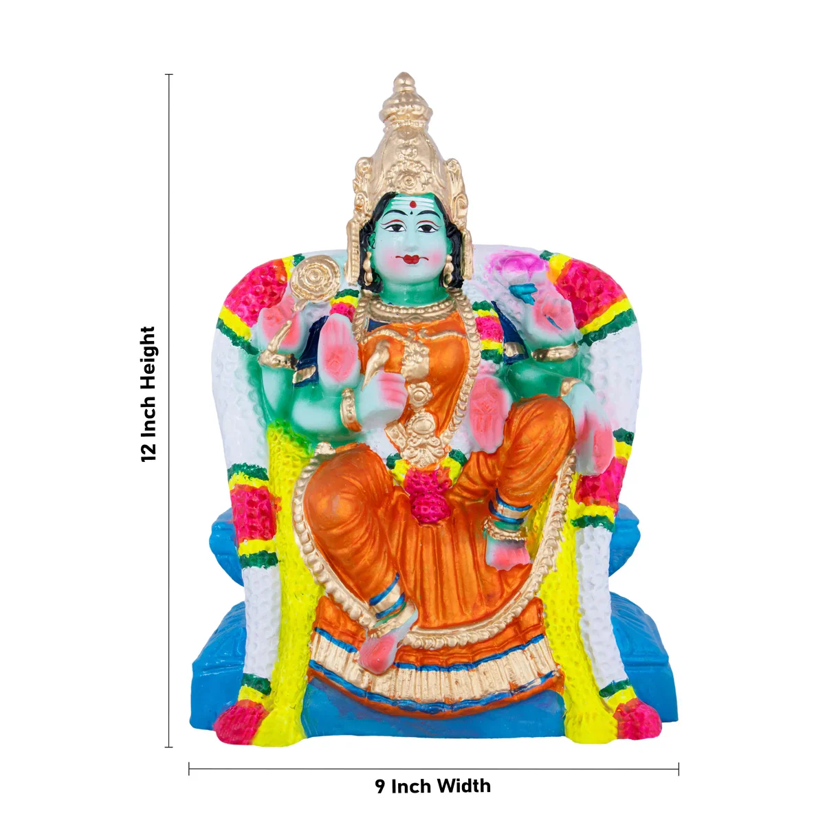 Neelayathatchi Clay Golu Bommai - 12 x 9 Inches | Giri Golu Doll/ Navaratri Golu Bomma/Gombe/Bommai - Image 5