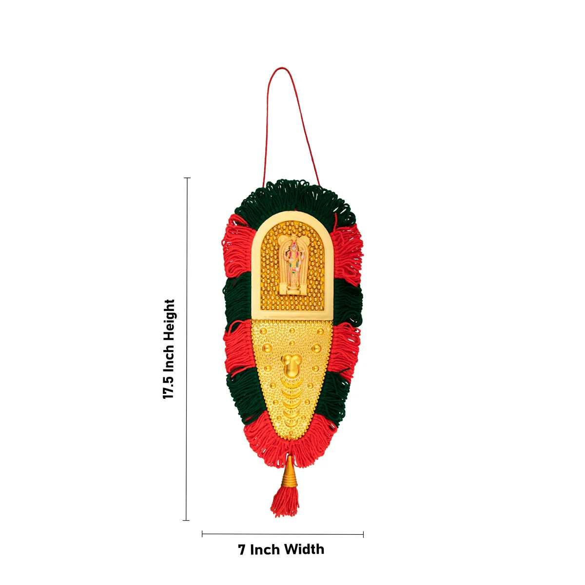 Nettipattam Wall Hanging - 17.5 x 7 Inches | Hand Decorative Hanging/Wall Decoration/Wall Hanging Decor for Home - Image 2