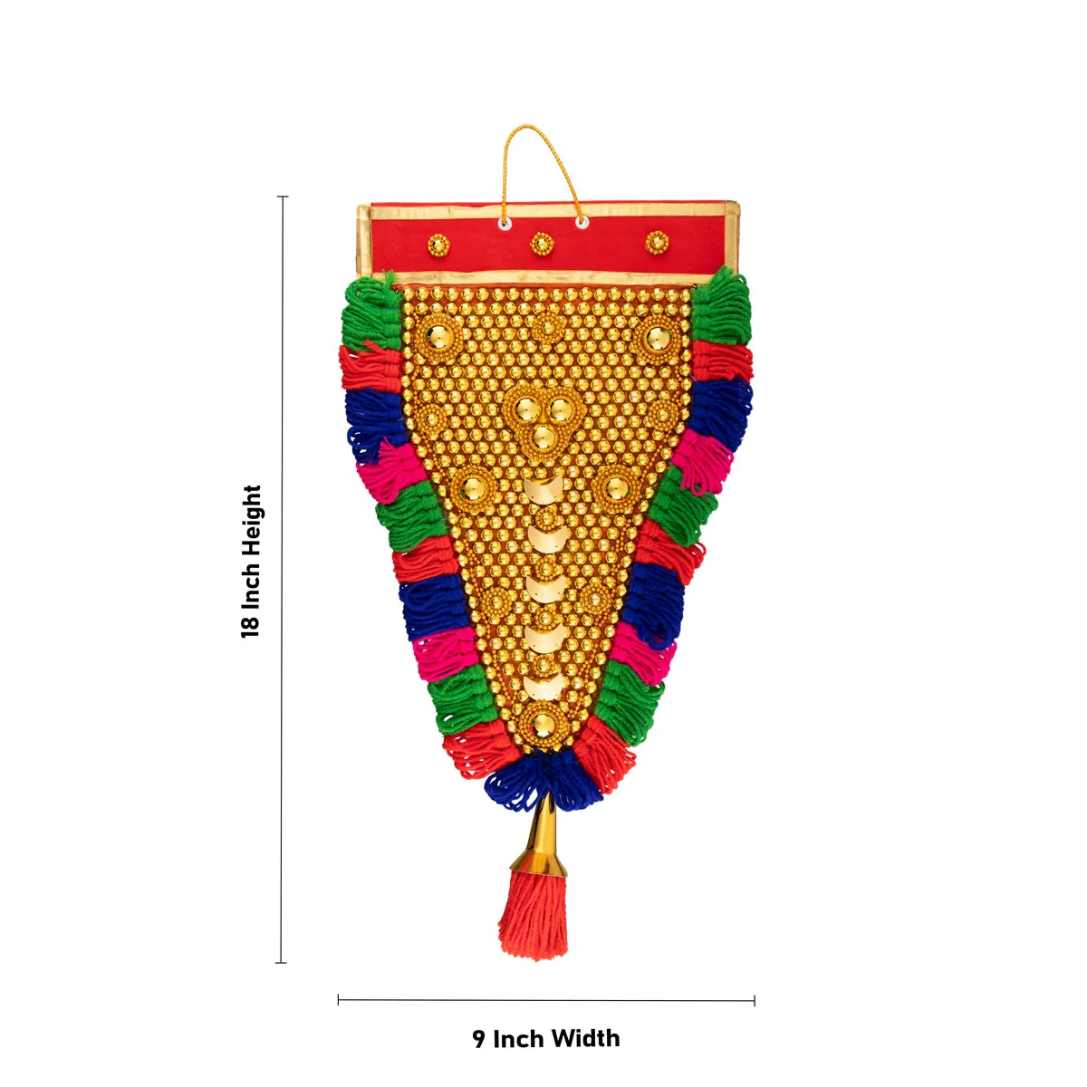 Nettipattam Wall Hanging - 18 x 9 Inches | Hand Decorative Hanging/ Wall Decoration/ Wall Hanging Decor for Home - Image 2