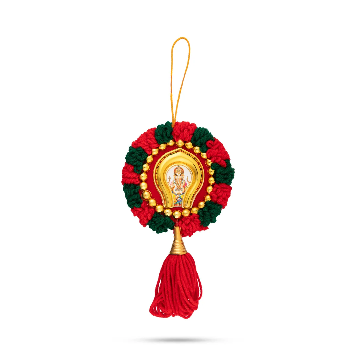 Nettipattam Wall Hanging - 7.5 x 3.5 Inches | Hand Decorative Hanging/ Decorative Nettipattam for Car Decor - Image 3