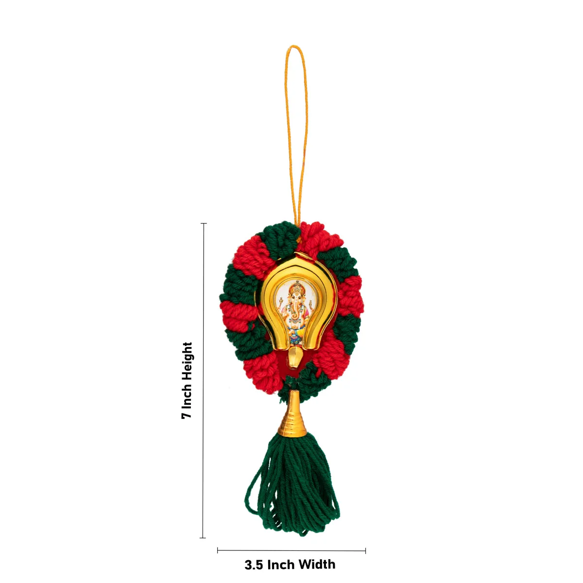 Nettipattam Wall Hanging - 7 x 3.5 Inches | Hand Decorative Hanging/ Decorative Nettipattam for Car Decor - Image 2