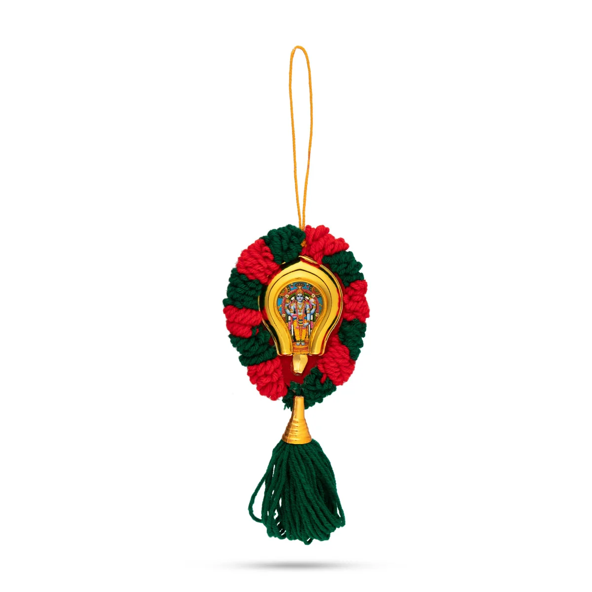 Nettipattam Wall Hanging - 7 x 3.5 Inches | Hand Decorative Hanging/ Decorative Nettipattam for Car Decor - Image 3