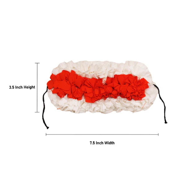 Hair Flower - 3.5 x 7.5 Inches | Artificial Flower Garland/ Cloth Garland/ Artificial Flower Gajra for Deity - Image 3