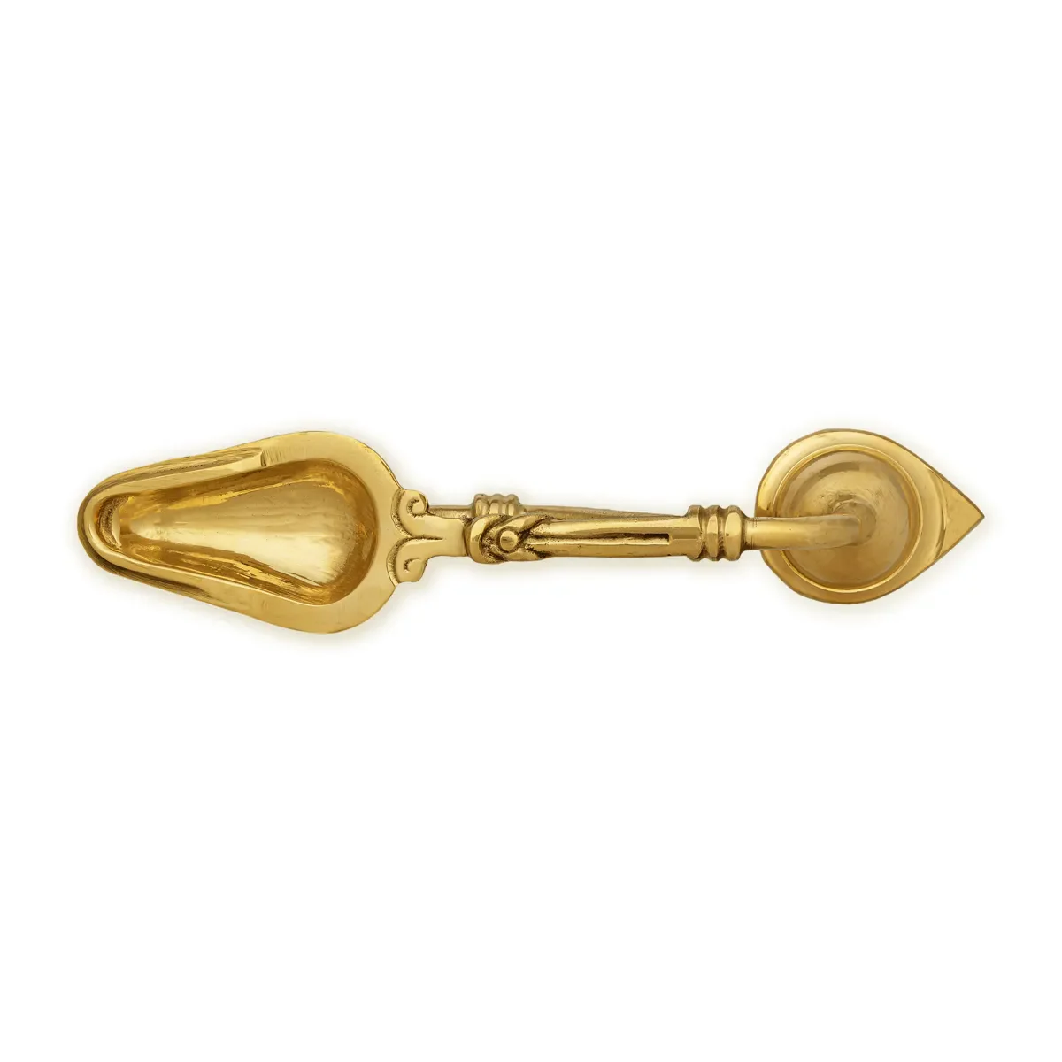 One Mukh Aarti - 2 X 6 Inches | Brass Aarti/ Kapoor Dhani/ Camphor Burner With Handle For Daily Pooja Use - Image 4