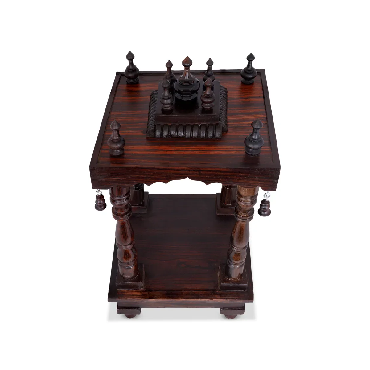 Open Pooja Mandir With Base - 15 X 10 Inches | Mandapam/ Puja Stand/ Wooden Temple For Home And Pooja Room - Image 4