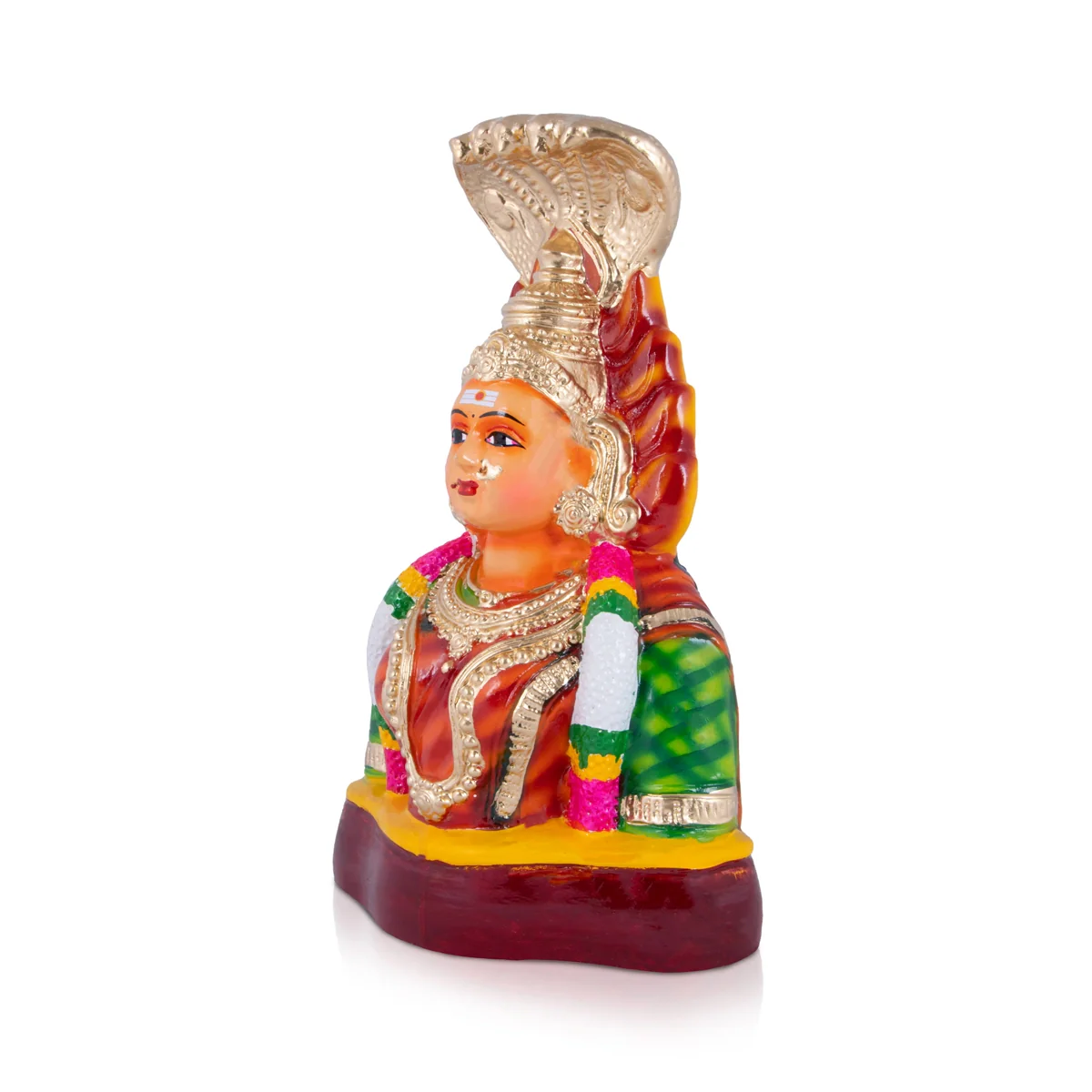 Paadi Karumariamman Paper Mache Golu Bommai - 8 x 4.5 Inches | Giri Golu Doll/ Navaratri Golu Bomma/Gombe/Bommai - Image 4