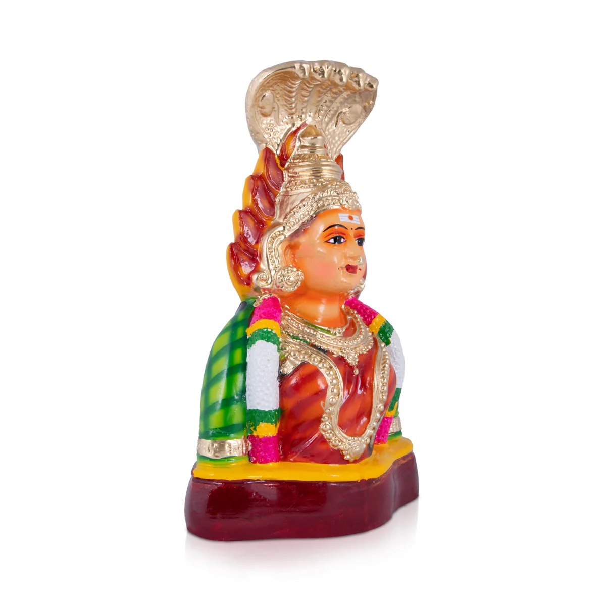 Paadi Karumariamman Paper Mache Golu Bommai - 8 x 4.5 Inches | Giri Golu Doll/ Navaratri Golu Bomma/Gombe/Bommai - Image 5