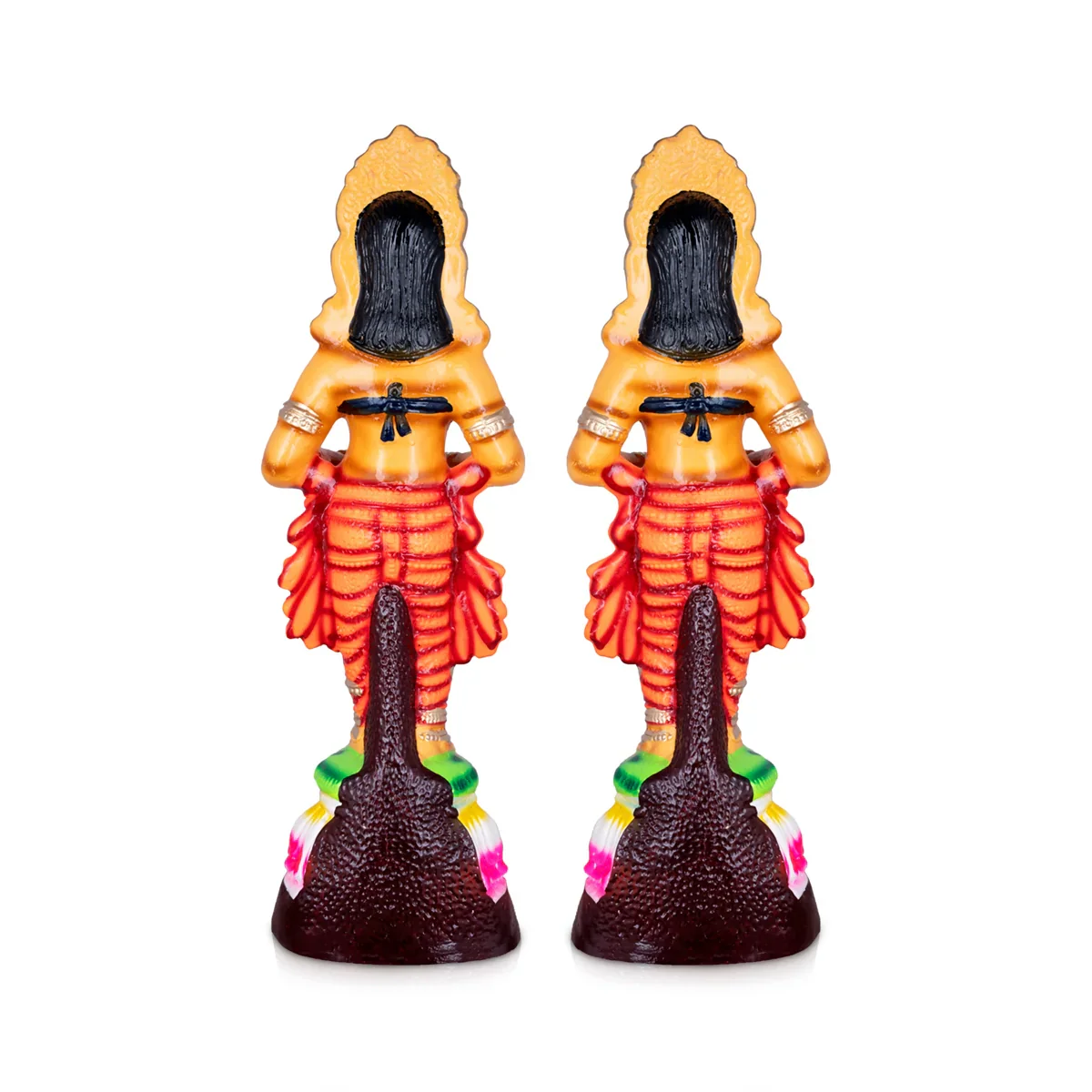 Paavai Vilakku Paper Mache Golu Bommai - 18 x 7 Inches | Giri Golu Doll/ Navaratri Golu Bomma/Gombe/Bommai - Image 4