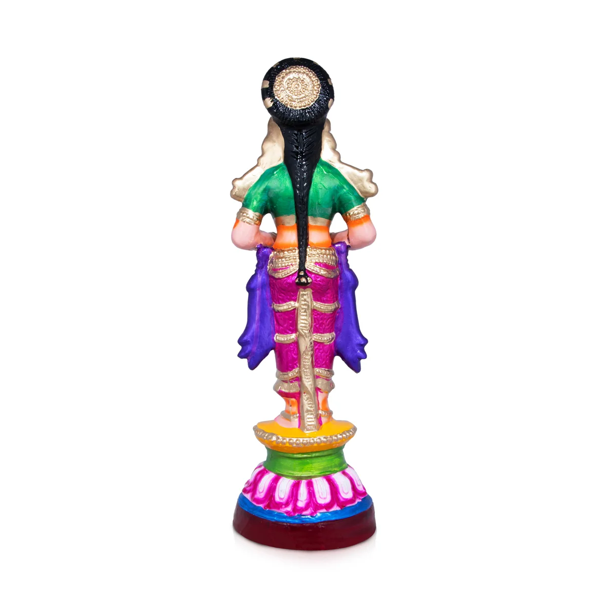Paavai Vilakku Paper Mache Golu Bommai - 20 X 6.5 Inches | Giri Golu Doll/ Navaratri Gombe/ Navratri Décor - Image 6
