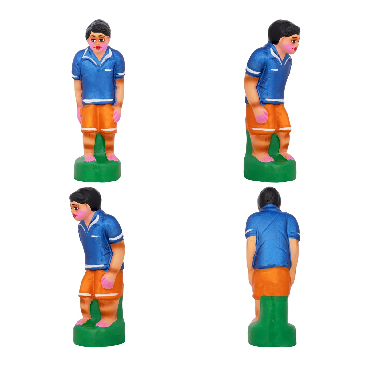 Pacha Kuthirai Clay Golu Bommai Set - 9 x 3.5 Inches | Giri Golu Doll/ Navaratri Golu Bomma/Gombe/Bommai - Image 2