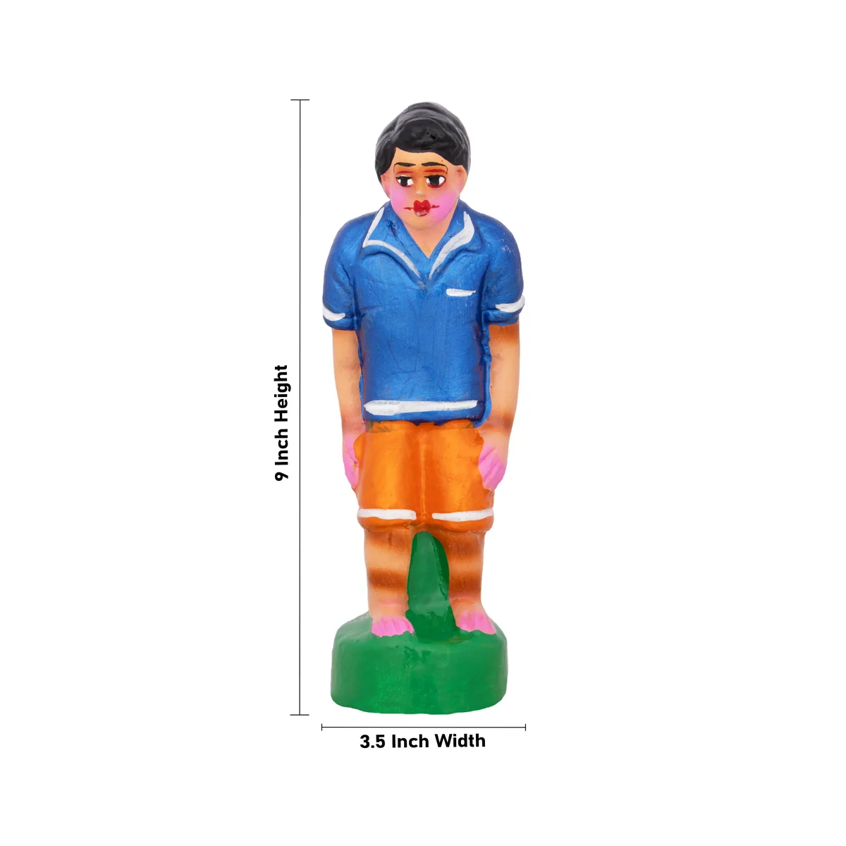 Pacha Kuthirai Clay Golu Bommai Set - 9 x 3.5 Inches | Giri Golu Doll/ Navaratri Golu Bomma/Gombe/Bommai - Image 5