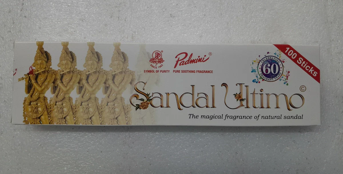Padmini Sandal Ultimo Incense Sticks - 100 Pcs | Agarbatti/ Agarbathi for Pooja - Image 2