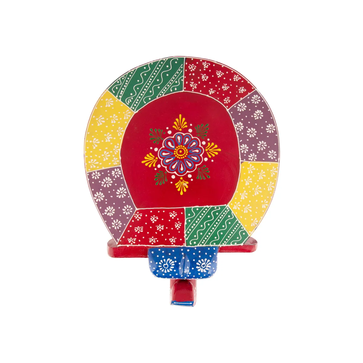 Painted Elephant Stool - 15 x 20 Inches | Wooden Stool/ Decorative Stool for Living Room - Image 4