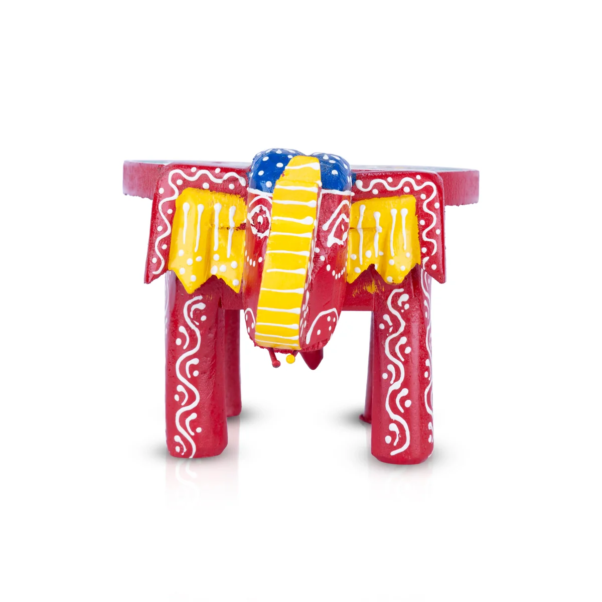 Elephant Stool - 4 x 7.5 Inches | Wooden Stool for Living Room - Image 2
