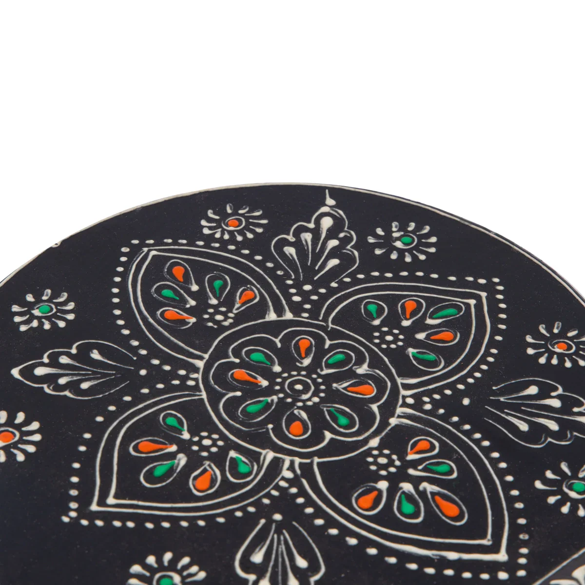 Painted Elephant Stool - 6 x 9 Inches | Wooden Stool/ Decorative Stool for Living Room - Image 4