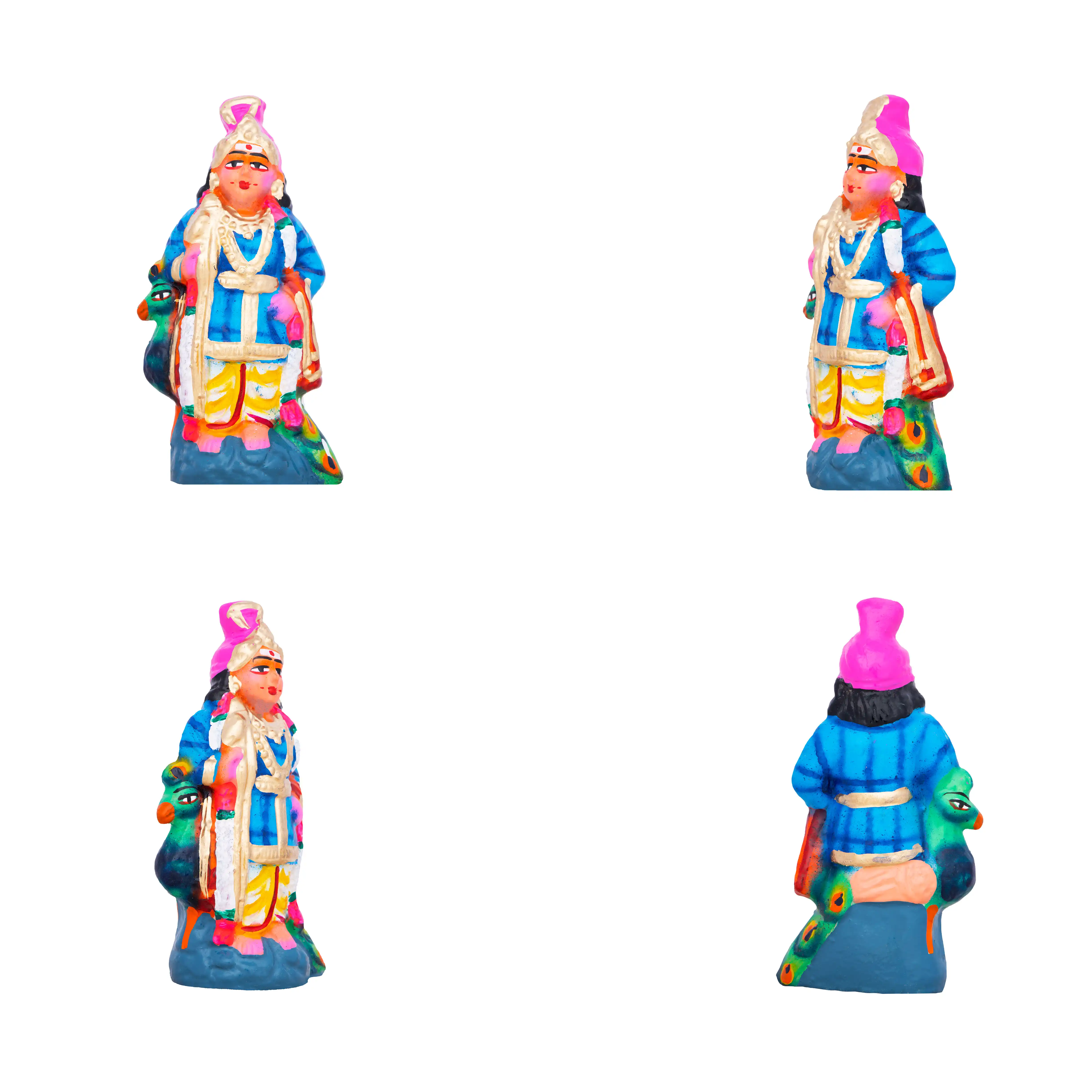 Palani Malai Kavadi Clay Golu Bommai Set - 9 x 11 Inches | Giri Golu Doll/ Navaratri Golu Bomma/Gombe/Bommai - Image 3