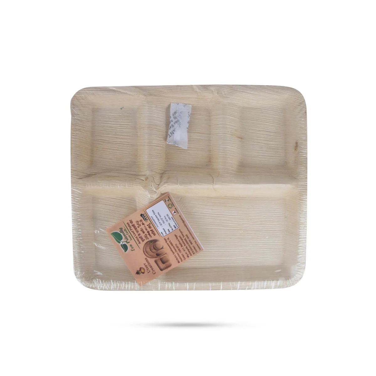 Palm Leaf Plate Set - 2 x 11.5 Inches | 10 Pcs/ Square Shape Areca Leaf Plate/ Disposable Plate for Temple - Image 2