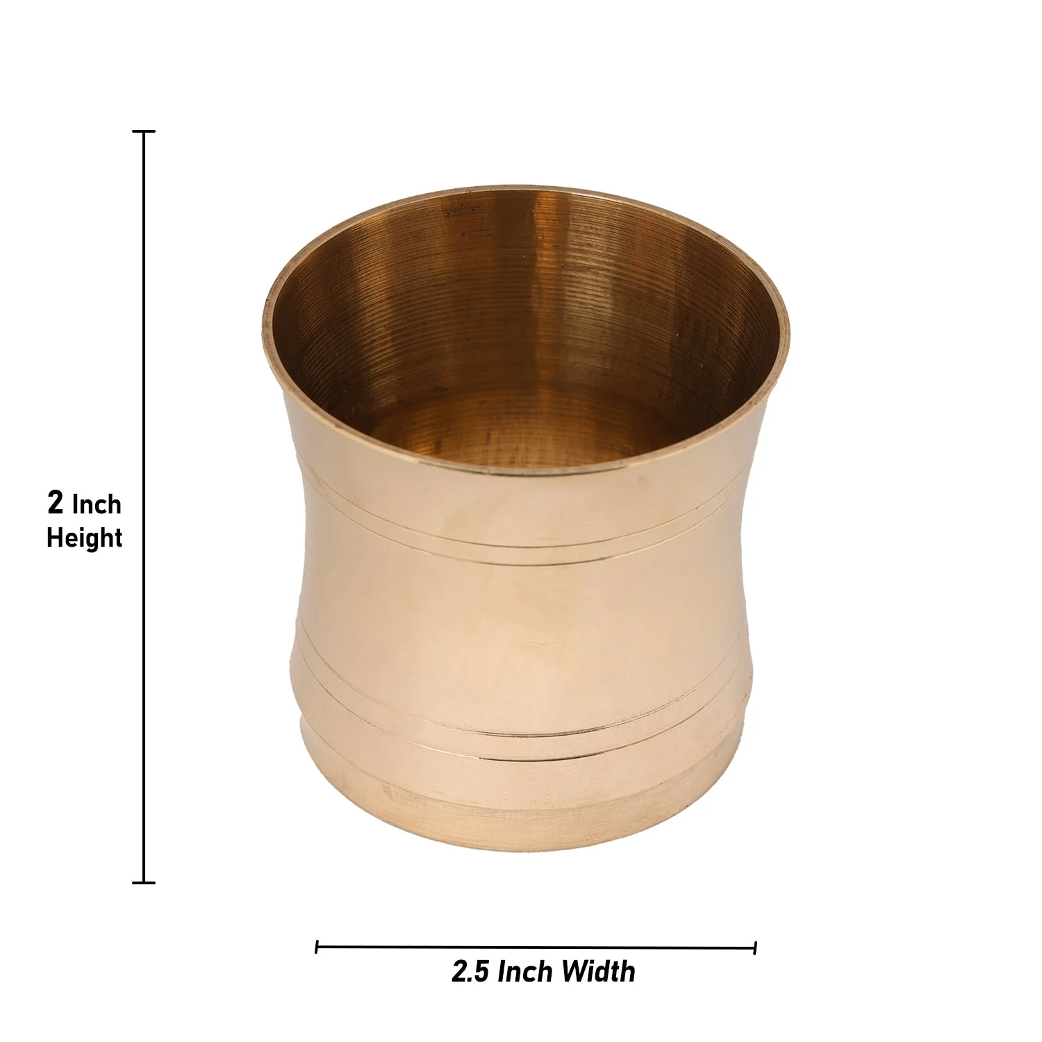 Panch Patra - 2 x 2.5 Inches | Panchapalli/ Brass Panchapatra/ Panchamurt for Pooja - Image 2
