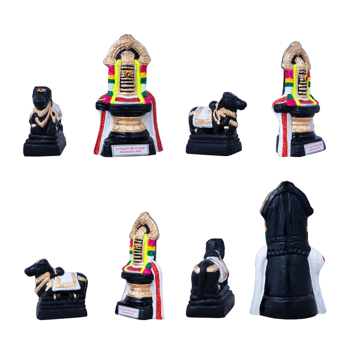 Pancha Bootha Sthalangal Clay Golu Bommai Set - 11 x 7 Inches | Giri Golu Doll/ Gombe/ Navaratri Golu Bomma - Image 3