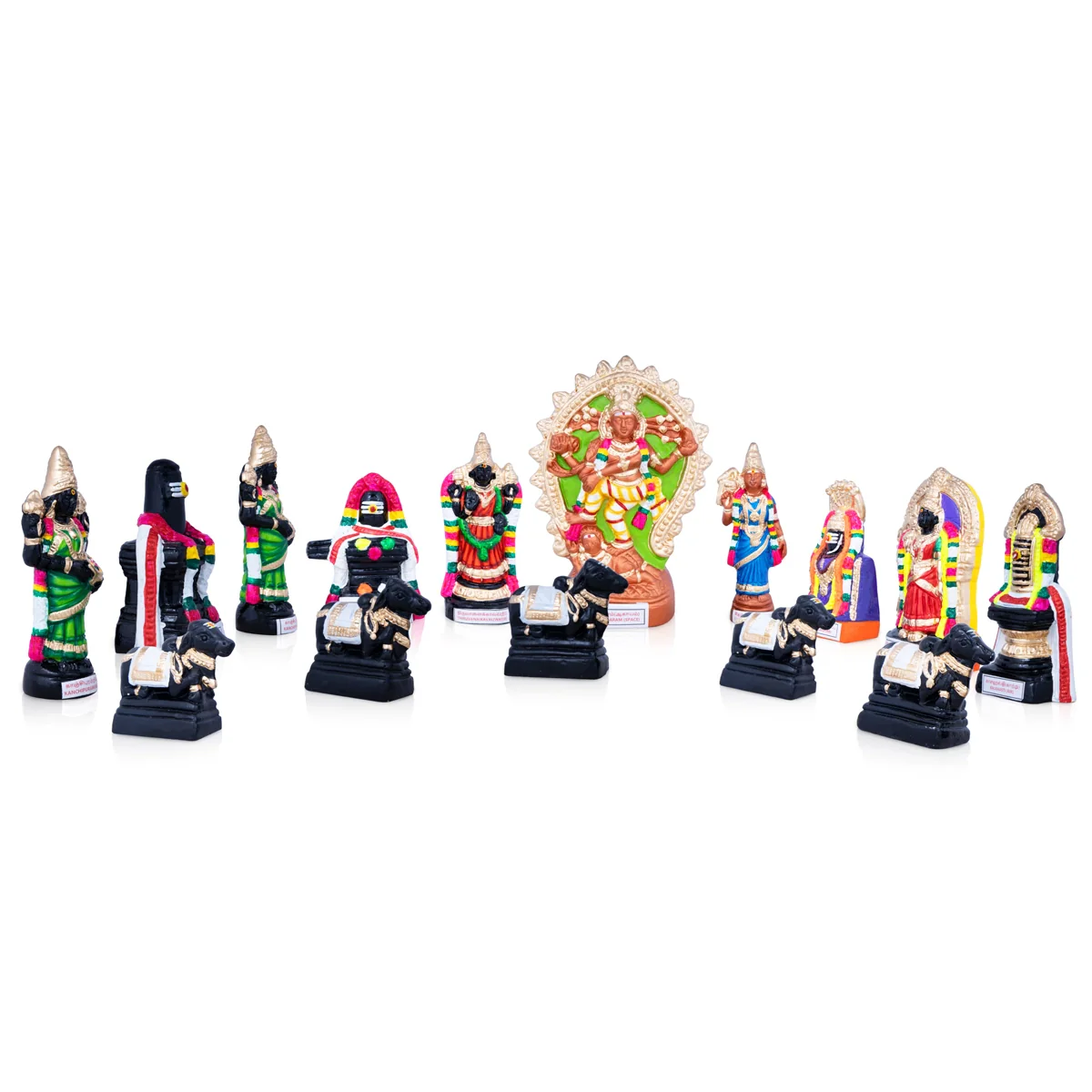 Pancha Bootha Sthalangal Clay Golu Bommai Set - 11 x 7 Inches | Giri Golu Doll/ Gombe/ Navaratri Golu Bomma - Image 7