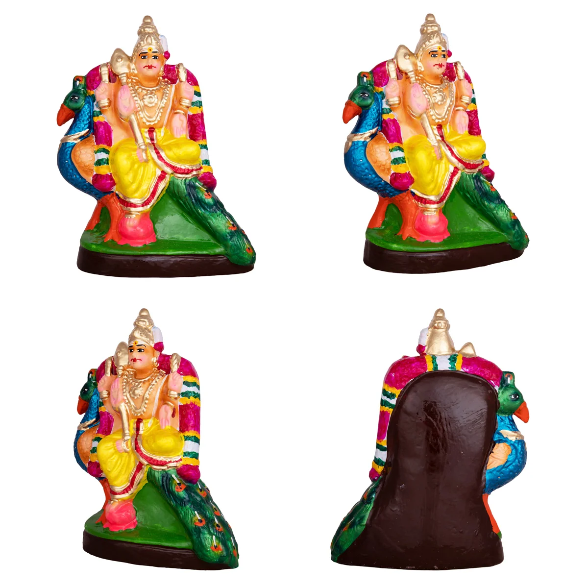 Pancha Moorthigal Clay Golu Bommai Set- 9 X 7 Inches | Navaratri Golu Gombe/Giri Golu Doll/Navratri Decoration - Image 2