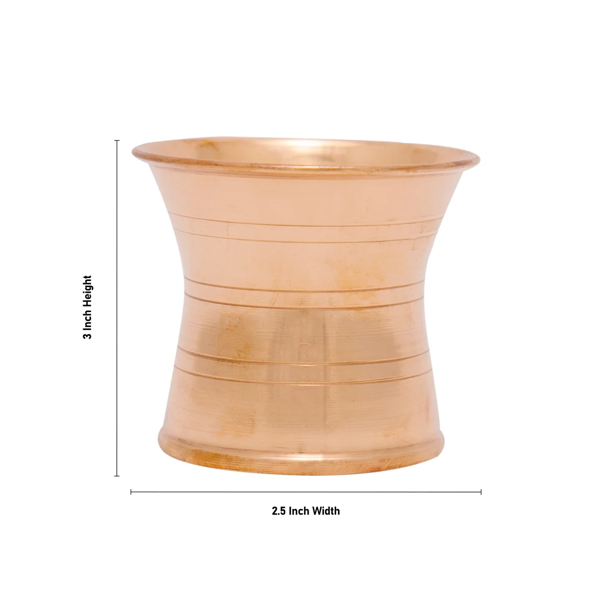 Pancha Patra - 3 x 2.5 Inches | Copper Panchapatra/ Panchamurt for Pooja/ 100 Gms Approx - Image 3