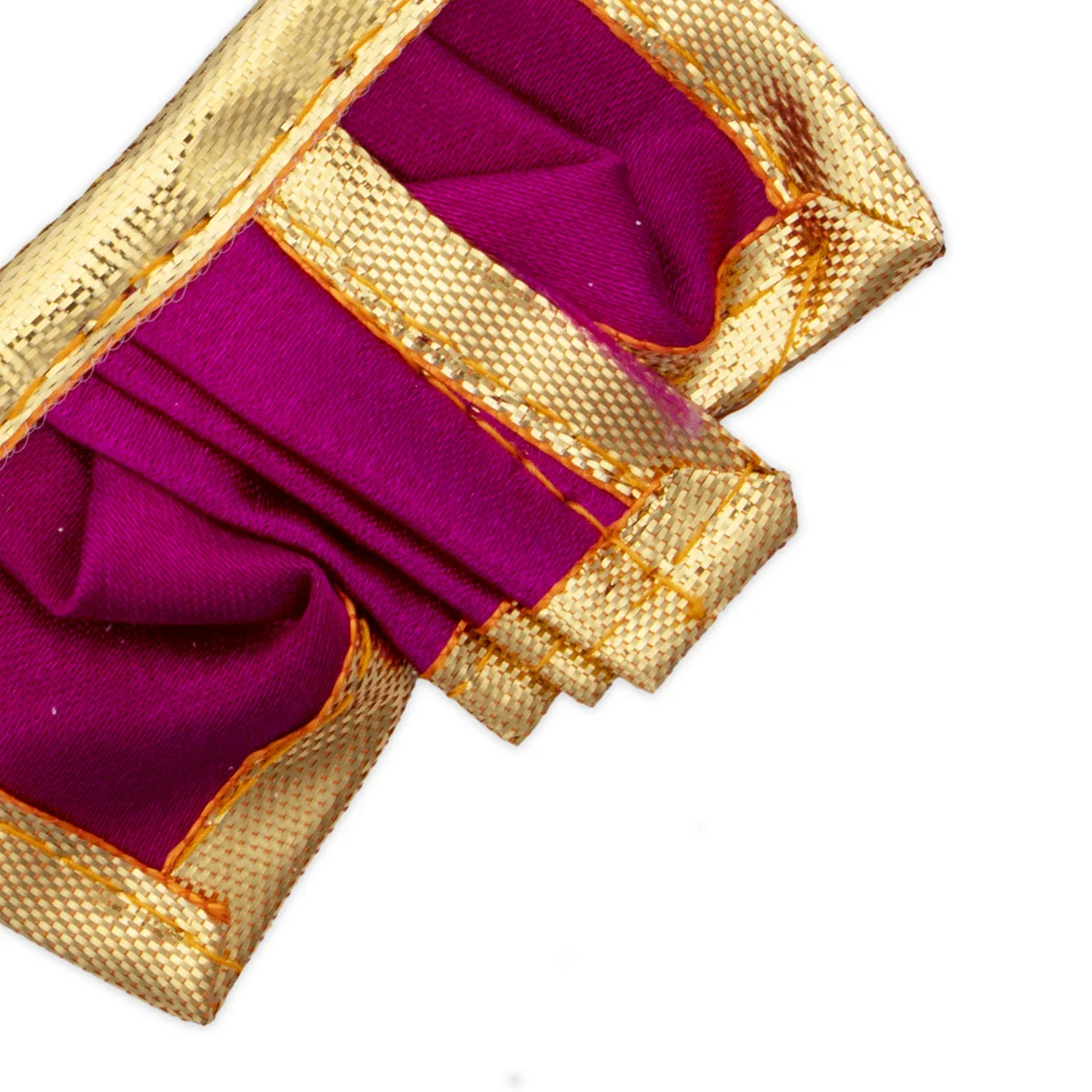 Panchakacham - 1.5 x 2.75 Inches | Satin with Zari Border Dhoti/ Panchagajam for Deity/ Assorted Colour - Image 11