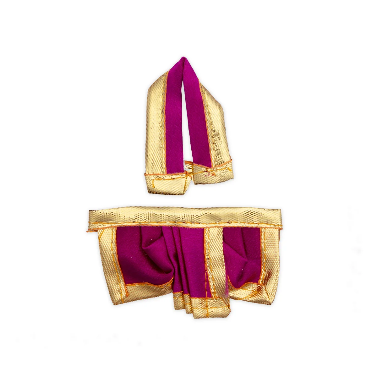 Panchakacham - 1.5 x 2.75 Inches | Satin with Zari Border Dhoti/ Panchagajam for Deity/ Assorted Colour - Image 13