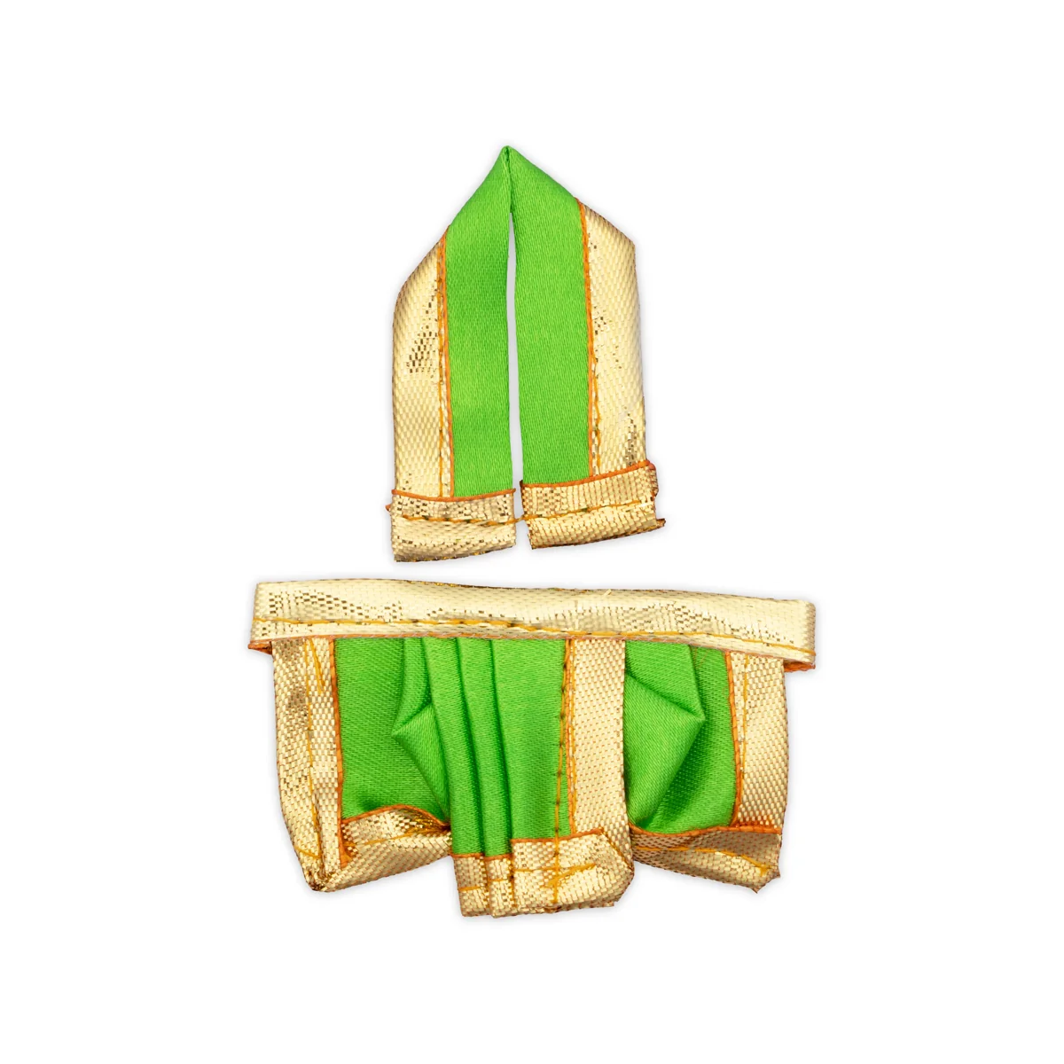 Panchakacham - 1.5 x 2.75 Inches | Satin with Zari Border Dhoti/ Panchagajam for Deity/ Assorted Colour - Image 4
