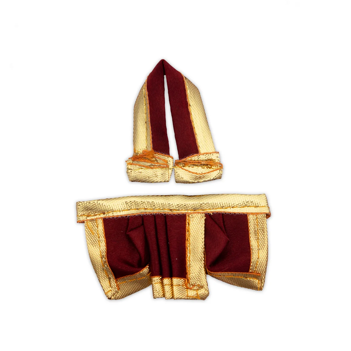 Panchakacham - 1.5 x 2.75 Inches | Satin with Zari Border Dhoti/ Panchagajam for Deity/ Assorted Colour - Image 9