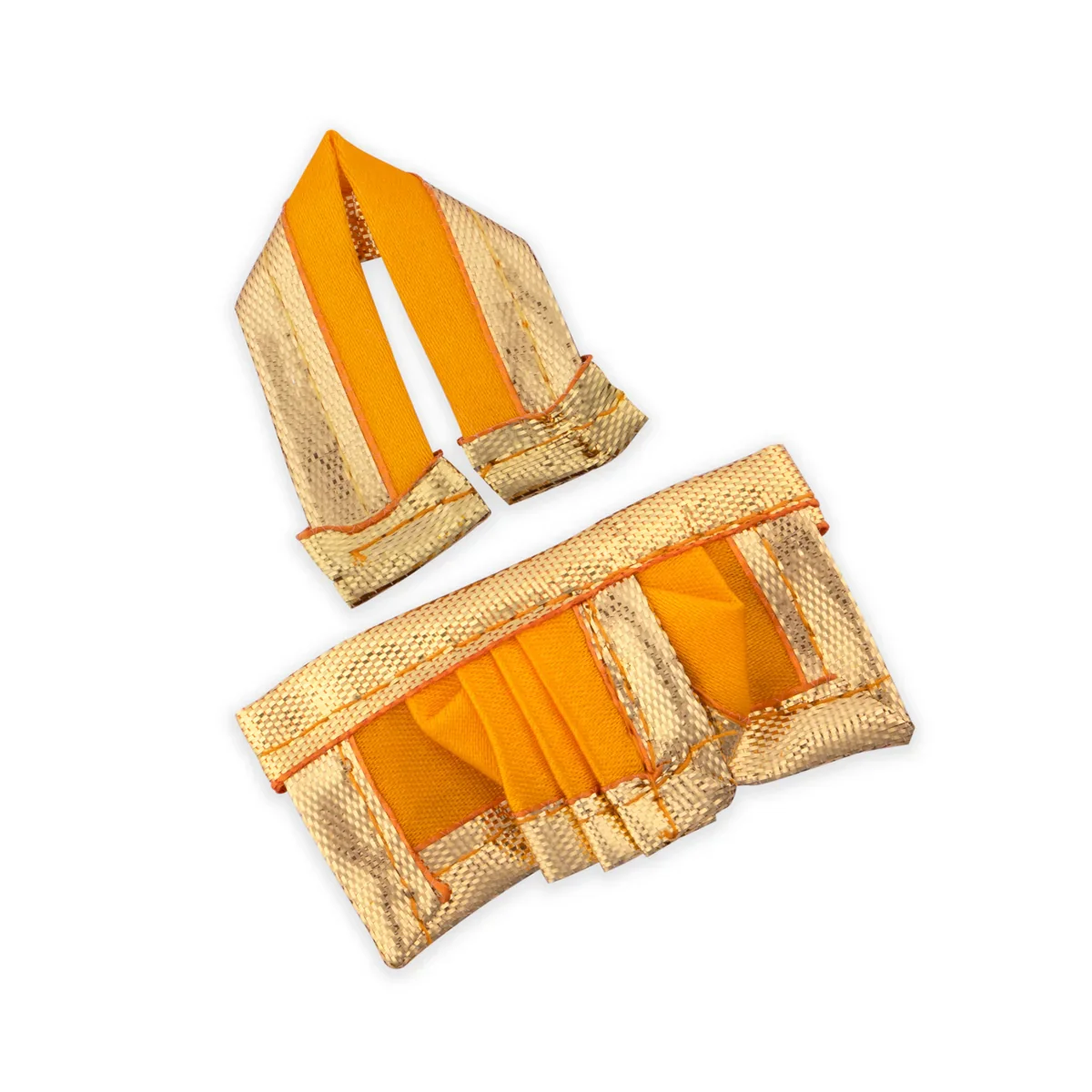 Panchakacham - 1 x 2 Inches | Dhoti/ Satin with Jari Border Panchagajam for Deity/ Assorted Colour - Image 2