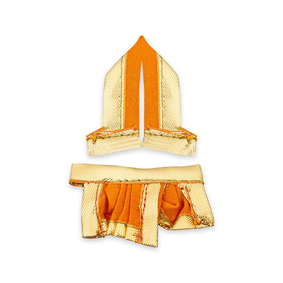 Panchakacham - 1 X 2 Inches | Satin Dhoti/ Jari Border Panchakajam For Deity/ Assorted Colour - Image 11
