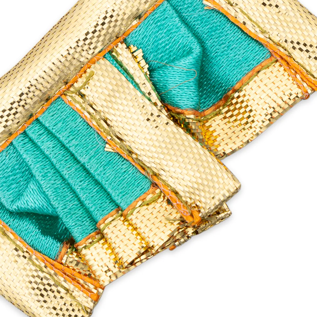 Panchakacham - 1 X 2 Inches | Satin Dhoti/ Jari Border Panchakajam For Deity/ Assorted Colour - Image 2