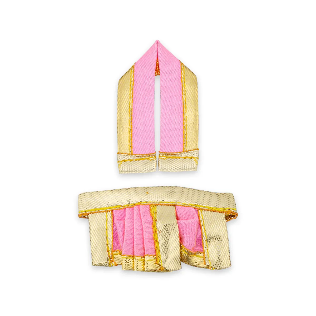 Panchakacham - 1 X 2 Inches | Satin Dhoti/ Jari Border Panchakajam For Deity/ Assorted Colour - Image 3