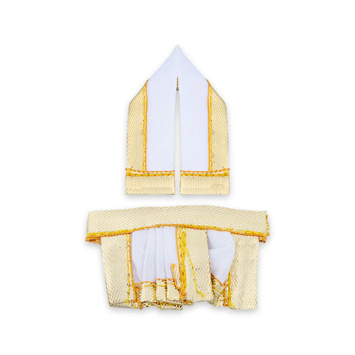 Panchakacham - 1 X 2 Inches | Satin Dhoti/ Jari Border Panchakajam For Deity/ Assorted Colour - Image 5