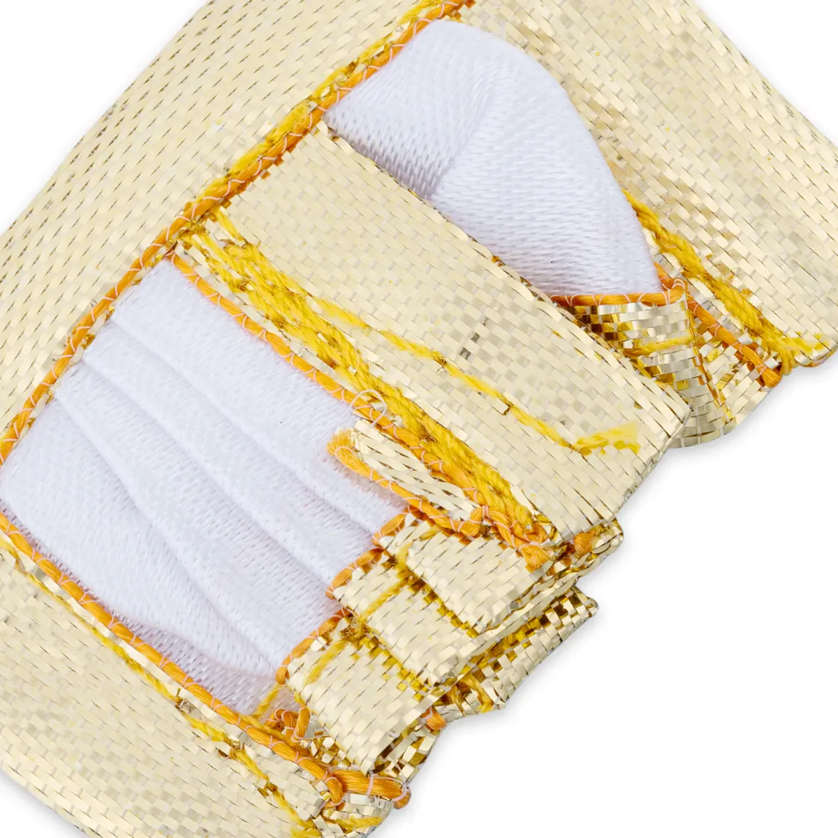 Panchakacham - 1 X 2 Inches | Satin Dhoti/ Jari Border Panchakajam For Deity/ Assorted Colour - Image 6